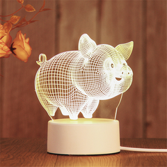 3D LED Birthday Night Light – Decorative Bedside Lamp