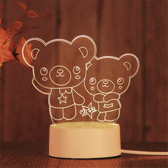 3D LED Birthday Night Light – Decorative Bedside Lamp
