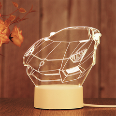 3D LED Birthday Night Light – Decorative Bedside Lamp