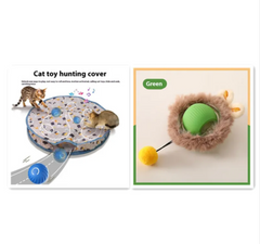 Interactive Self-Rolling Plush Cat Toy Ball