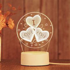3D LED Birthday Night Light – Decorative Bedside Lamp