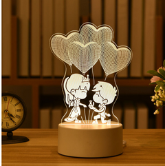 3D LED Birthday Night Light – Decorative Bedside Lamp