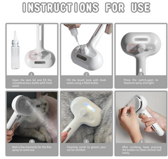 Pet Hair Spray Brush for Cats & Dogs