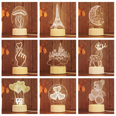 3D LED Birthday Night Light – Decorative Bedside Lamp