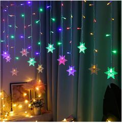 ED Snowflake Curtain Lights – Christmas & Winter Decor