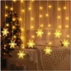 ED Snowflake Curtain Lights – Christmas & Winter Decor