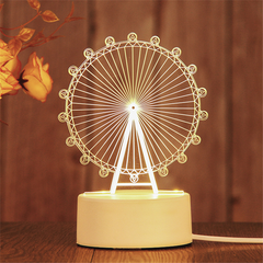 3D LED Birthday Night Light – Decorative Bedside Lamp
