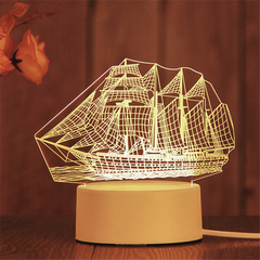 3D LED Birthday Night Light – Decorative Bedside Lamp