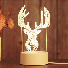 3D LED Birthday Night Light – Decorative Bedside Lamp