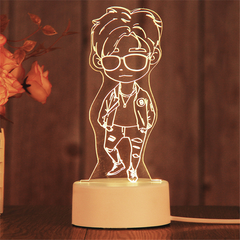 3D LED Birthday Night Light – Decorative Bedside Lamp