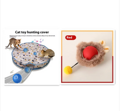 Interactive Self-Rolling Plush Cat Toy Ball