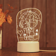 3D LED Birthday Night Light – Decorative Bedside Lamp
