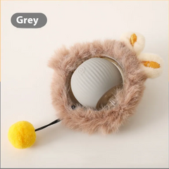 Interactive Self-Rolling Plush Cat Toy Ball