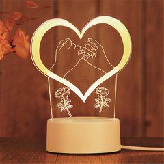 3D LED Birthday Night Light – Decorative Bedside Lamp