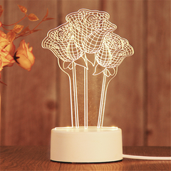 3D LED Birthday Night Light – Decorative Bedside Lamp
