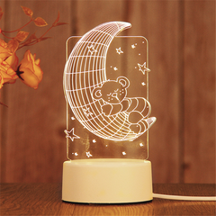 3D LED Birthday Night Light – Decorative Bedside Lamp