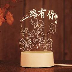 3D LED Birthday Night Light – Decorative Bedside Lamp