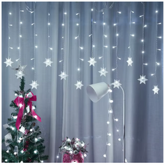 ED Snowflake Curtain Lights – Christmas & Winter Decor