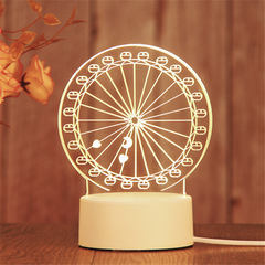 3D LED Birthday Night Light – Decorative Bedside Lamp