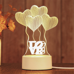 3D LED Birthday Night Light – Decorative Bedside Lamp