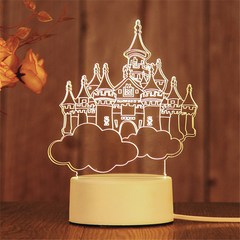 3D LED Birthday Night Light – Decorative Bedside Lamp